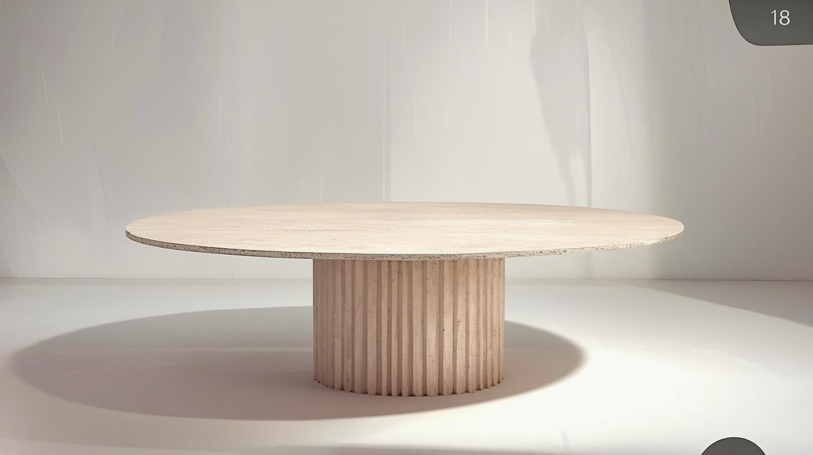Art du marbre – Tables et vasques au design raffiné en travertin