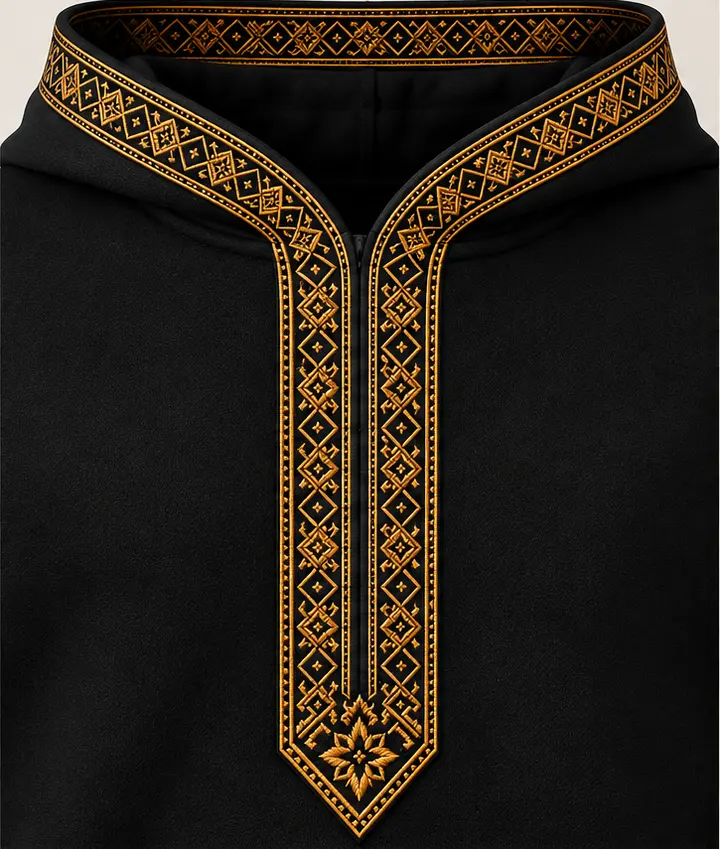 VERTEX embroidered hood