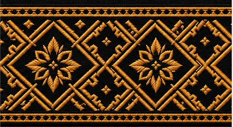 Gold embroidery pattern