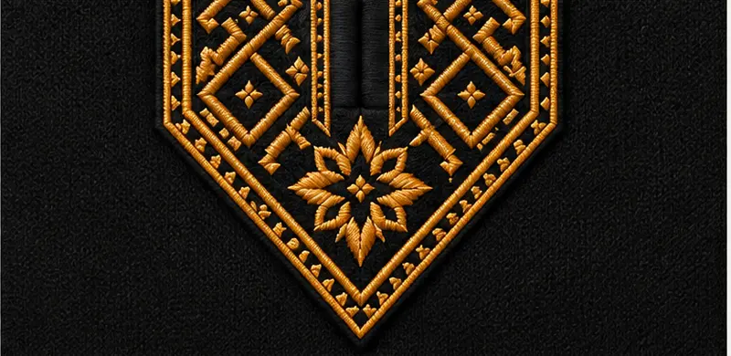 Front embroidery