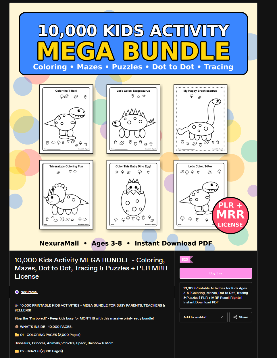 10,000 Kids Activity Mega Bundle cover