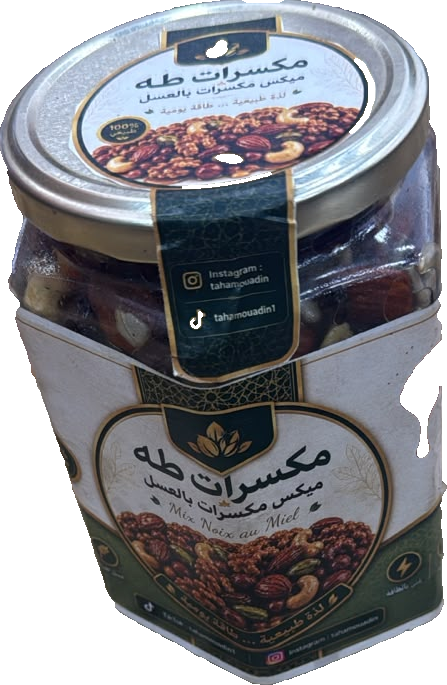 علبة TahaBio مزيج المكسرات بالعسل