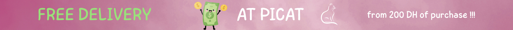 Free delivery at Picat from 200 DH